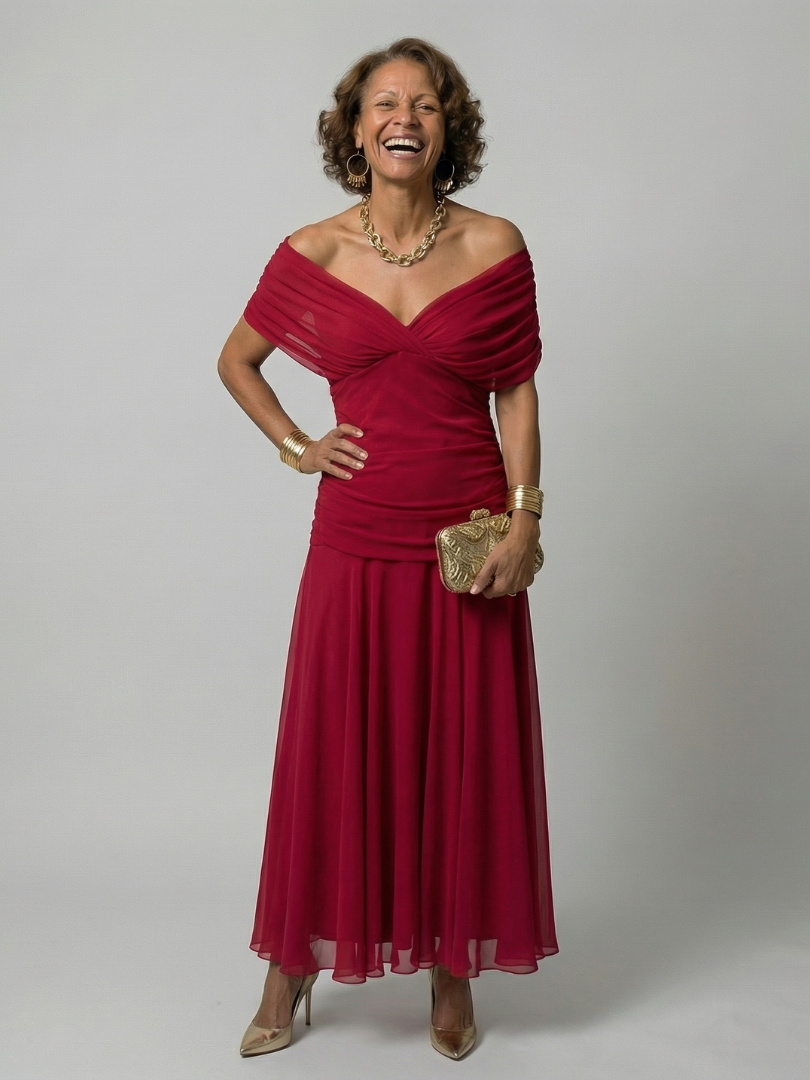 Calen | Abito Midi Off-Shoulder