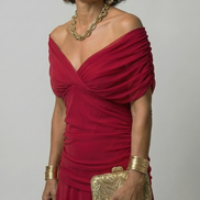 Calen | Abito Midi Off-Shoulder