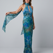 Juniper | Abito Maxi Senza Maniche con Collo Halter a Fessura