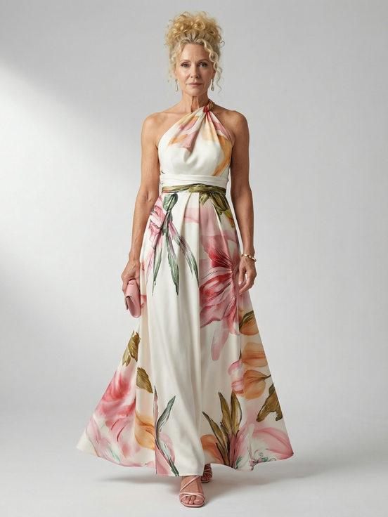 Amiel | Abito Maxi Floreale Leggero