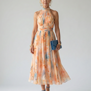 Elin | Abito Midi con Collo All'Americana