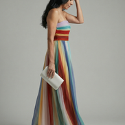 Serena | Abito Maxi con Strisce Leggere