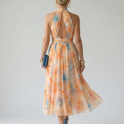 Elin | Abito Midi con Collo All'Americana