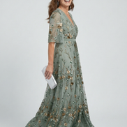 Selora | Abito Maxi Floreale con Collo Halter