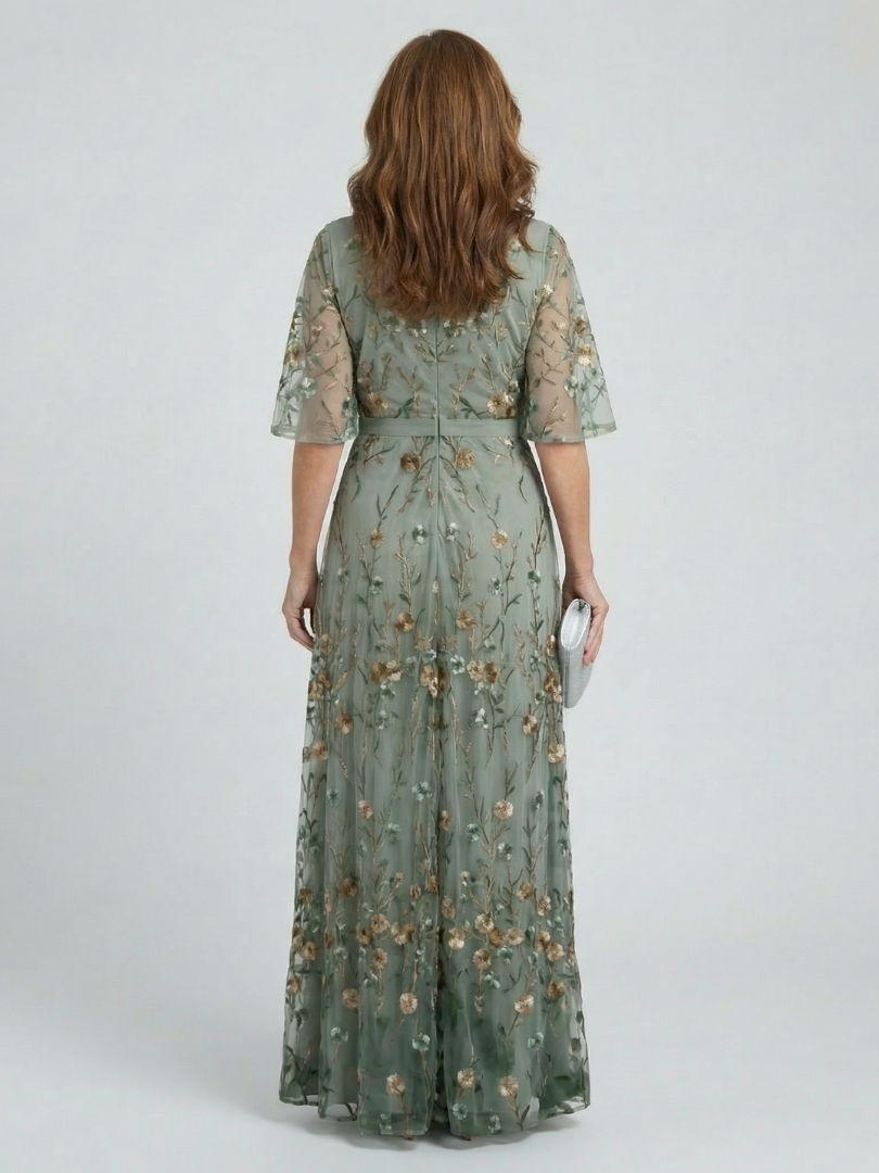 Selora | Abito Maxi Floreale con Collo Halter