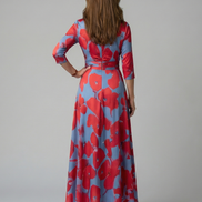 Celine | Abito Midi con Collo Avvolgente