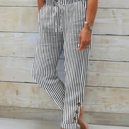 Raquelle - Pantaloni Casual a Righe
