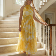 Sylin | Abito Midi con Scollo All'Americana