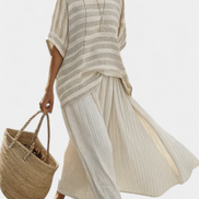 Westlyn | Set in lino a righe morbide