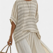 Westlyn | Set in lino a righe morbide