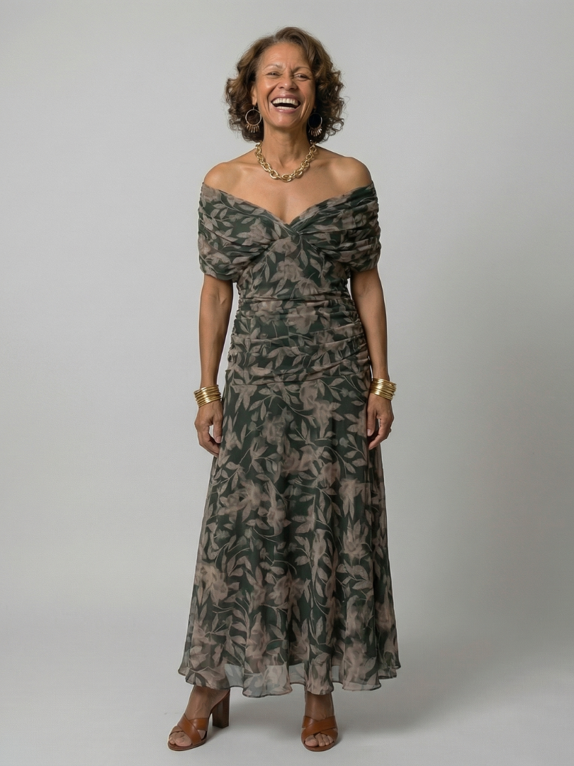 Calen | Abito Midi Off-Shoulder