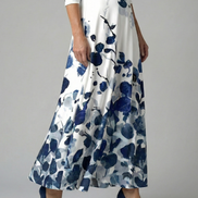 Celine | Abito Midi con Collo Avvolgente