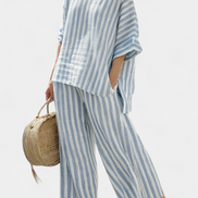 Rensleigh | Set di lino a righe fresche