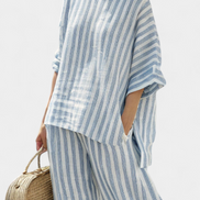 Rensleigh | Set di lino a righe fresche