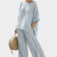 Rensleigh | Set di lino a righe fresche