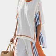 Marina | Elegante set in lino a righe