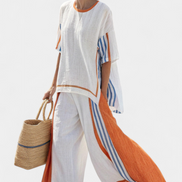 Marina | Elegante set in lino a righe
