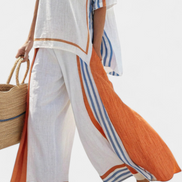 Marina | Elegante set in lino a righe