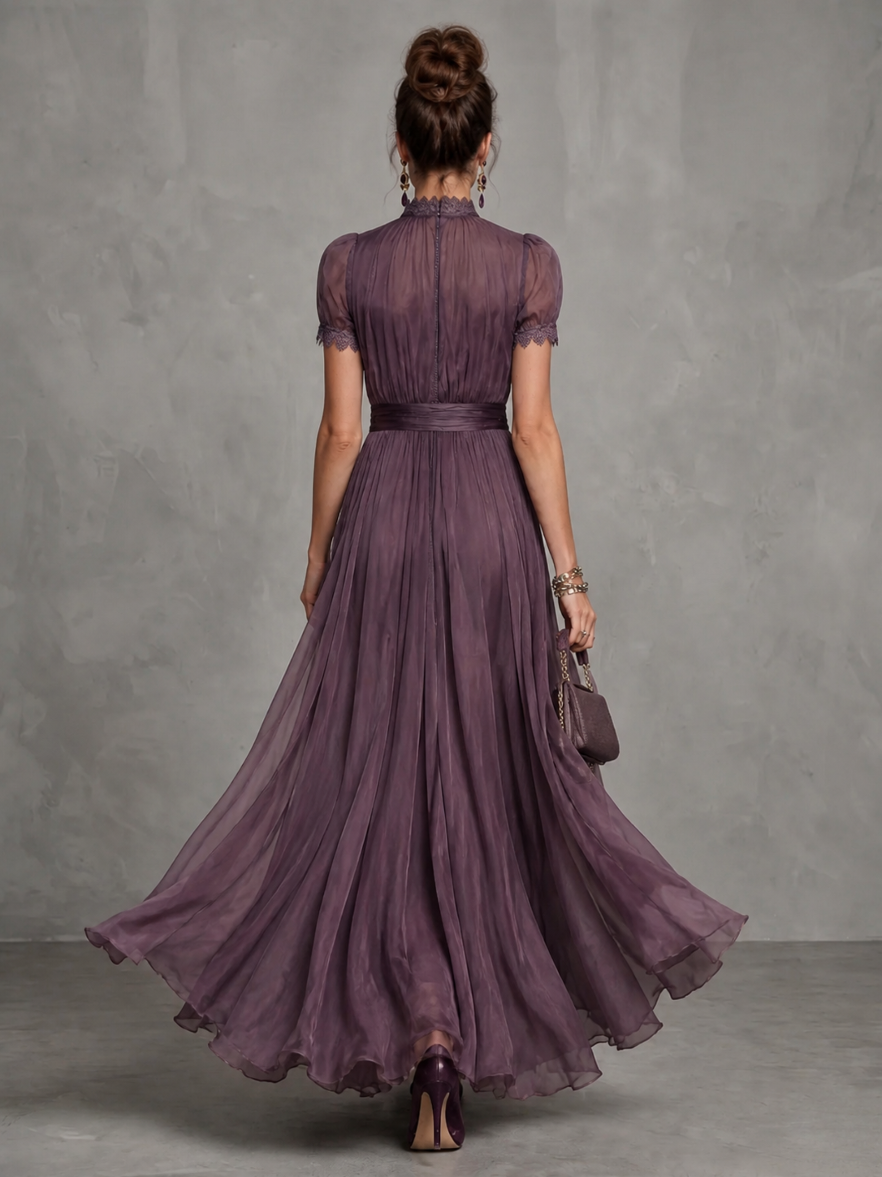 Ashley | Elegante Abito Maxi in Chiffon