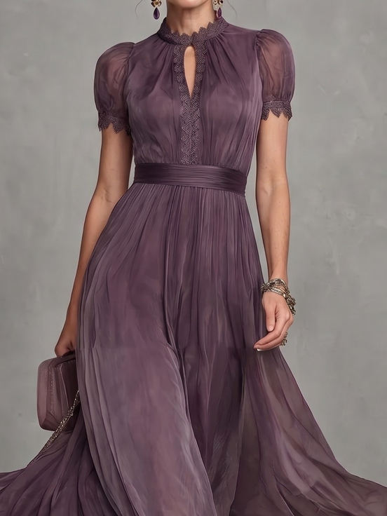 Ashley | Elegante Abito Maxi in Chiffon