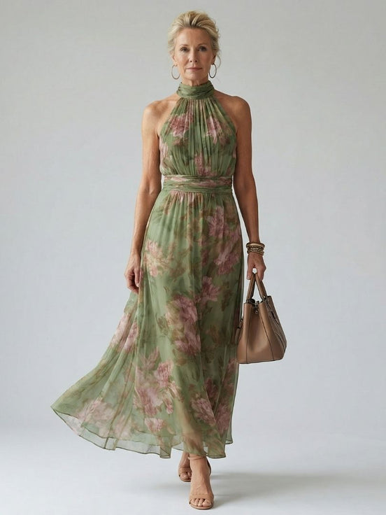 Mirelle | Abito Midi con Scollo All'Americana