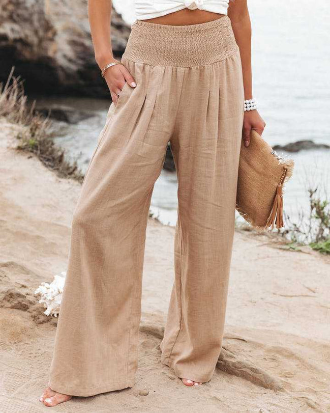 Aileen - Pantaloni larghi in lino
