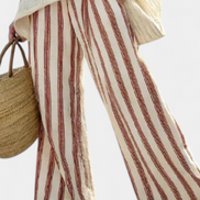 Brielle | Set di lino a righe rustiche