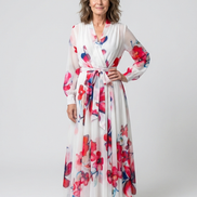 Lillian | Vestito Maxi Floreale con Maniche Lunghe