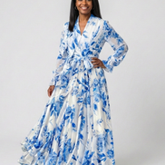 Lillian | Vestito Maxi Floreale con Maniche Lunghe