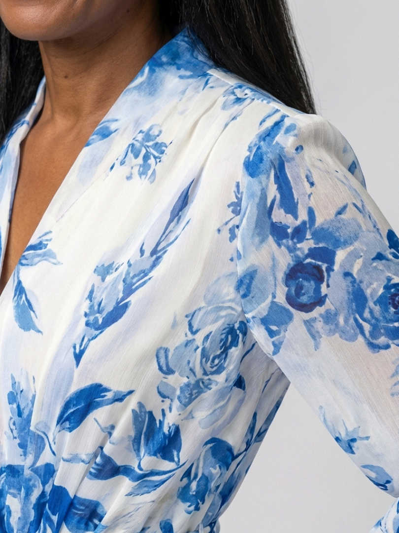 Lillian | Vestito Maxi Floreale con Maniche Lunghe