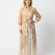 Cressida | Abito Maxi Floreale con Maniche Lunghe