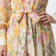 Cressida | Abito Maxi Floreale con Maniche Lunghe