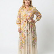 Cressida | Abito Maxi Floreale con Maniche Lunghe