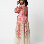 Cressida | Abito Maxi Floreale con Maniche Lunghe