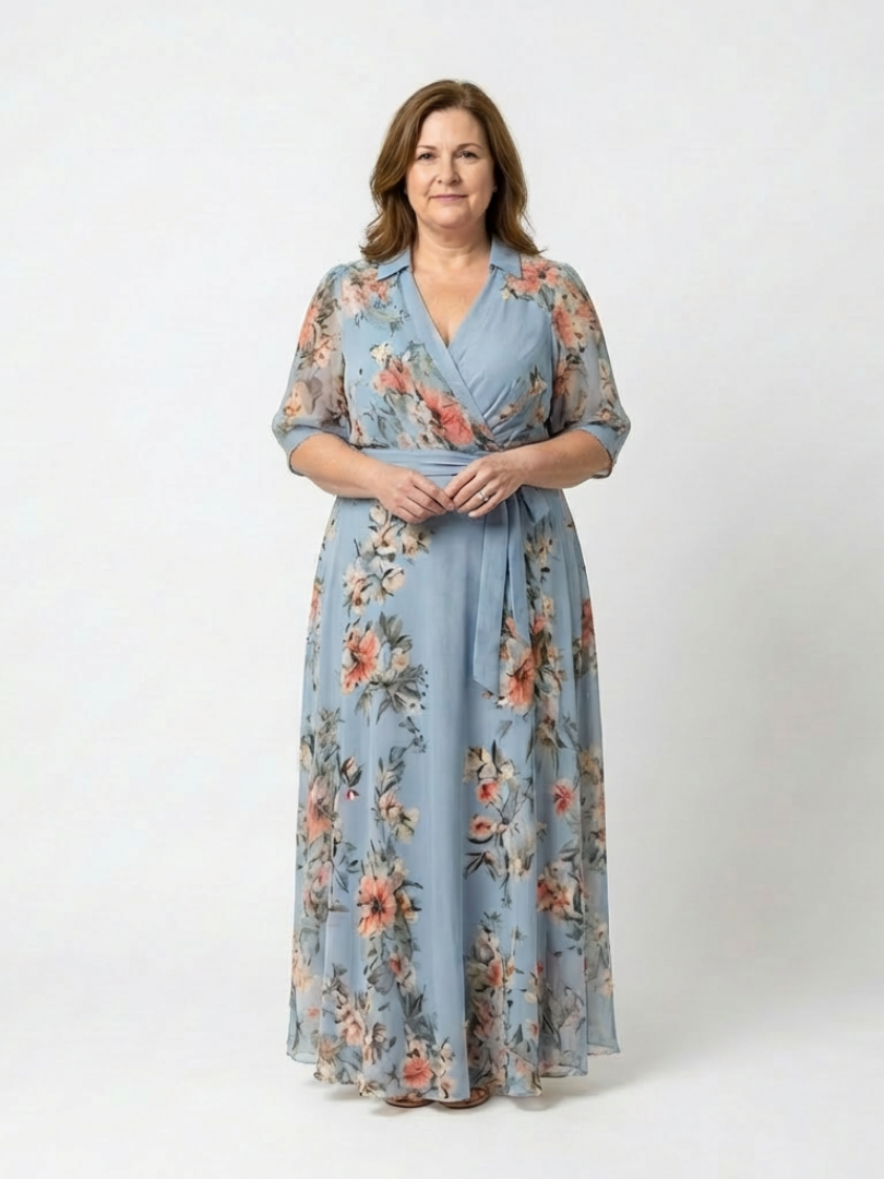 Elowen | Vestito Maxi V-Neck a Fiori