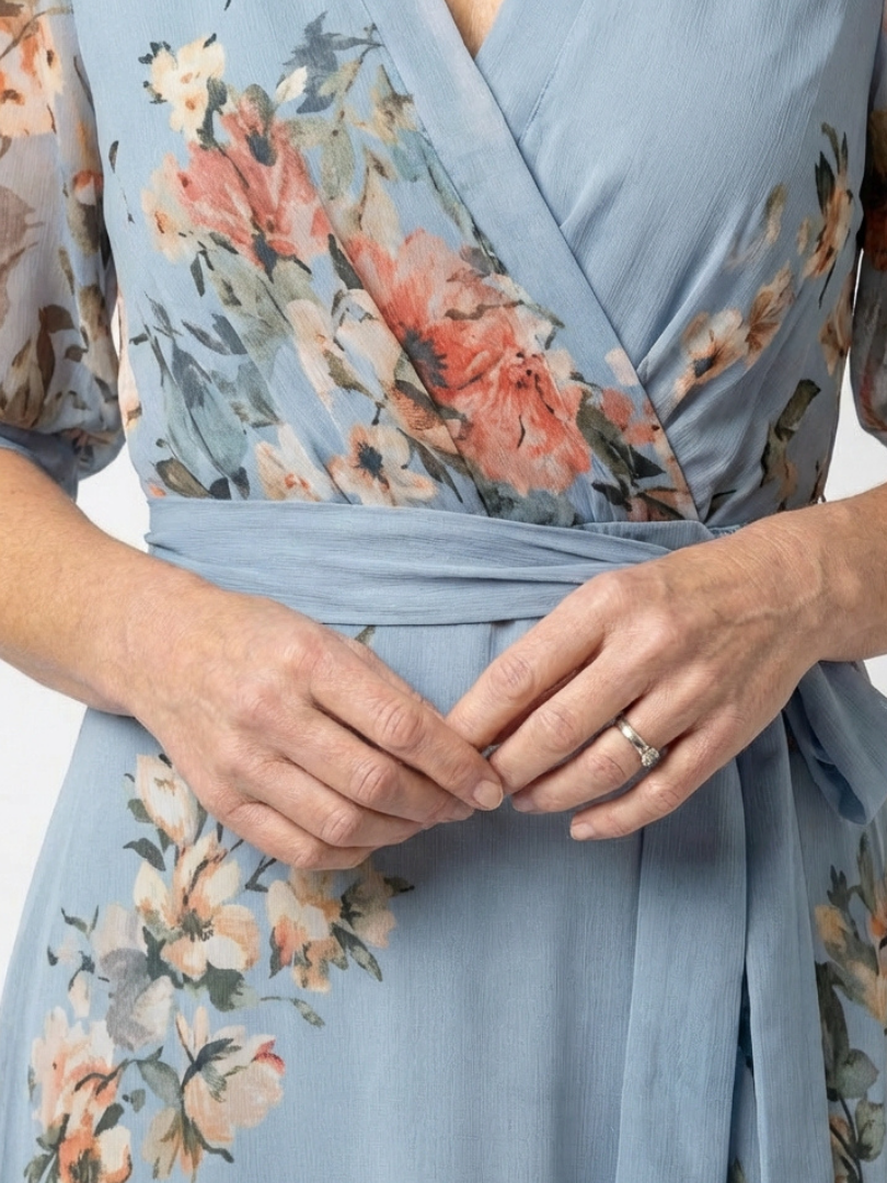 Elowen | Vestito Maxi V-Neck a Fiori