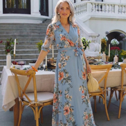 Elowen | Vestito Maxi V-Neck a Fiori